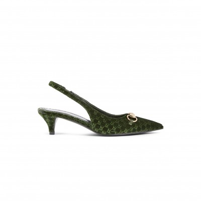 GUCCI WOMEN'S SLINGBACK PUMP WITH HORSEBIT 835978